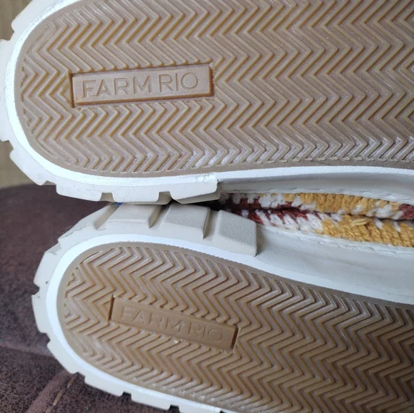 FARM RIO Sunset Crochet Flatform Sneaker 11 Multicolor 43 - Picture 2 of 9